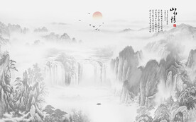 水墨国画山水画