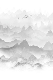 酒店山水水墨画