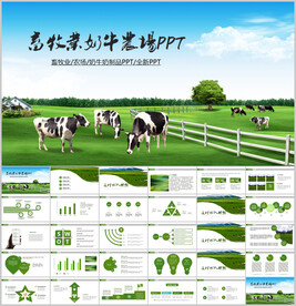 生态牧场畜牧业养殖牛群PPT