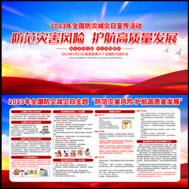 2023年全国防灾减灾日展板