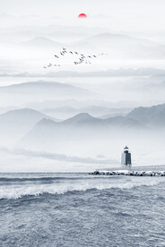 新中式意境水墨玄关画