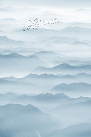 意境水墨山水画