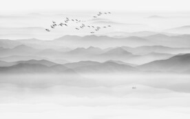 新中式水墨山水画