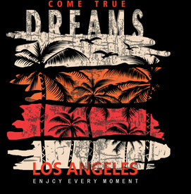 复古英文椰子树