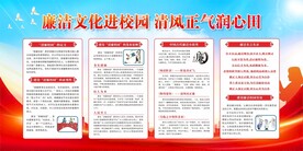 清廉廉政校园展板