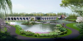 茶园景观池塘绿化