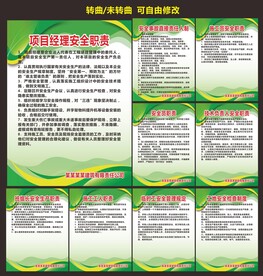 安全施工管理人员公示牌