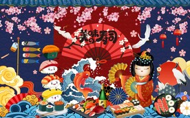 寿司背景墙图片