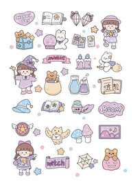 咕卡卡通贴纸手账