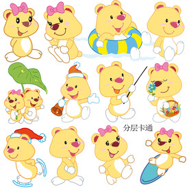 卡通小熊 