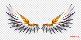 金白色动漫卡通羽毛翅膀