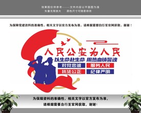 人民公安警察警队文化墙