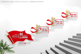 楼梯社会主义核心价值观文化墙