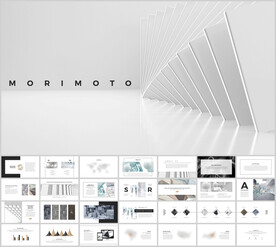 高端商务白色极简ppt模板
