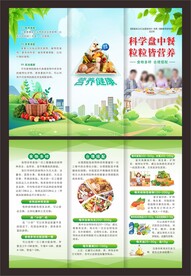 饮食健康三折页