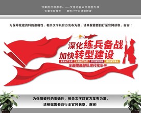 深化练兵强军兴军部队军队文化墙