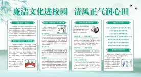 清廉廉政校园展板