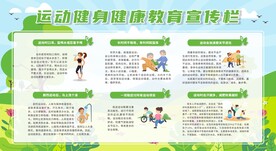运动健身健康教育宣传栏