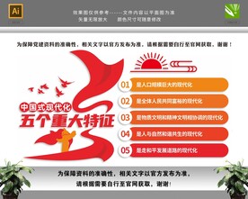 中国式现代化五个重大特征文化墙