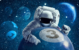 太空台球壁画设计