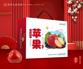 苹果包装 红富士礼盒