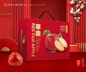 苹果包装 红富士礼盒