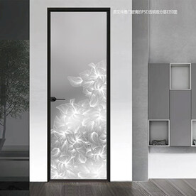 高清分层透明底平开门打印图