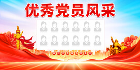 党员风采展板