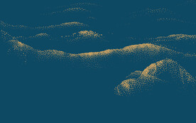 现代轻奢圆点山水背景墙