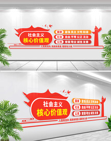 社会主义核心价值观文化墙