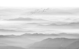 新中式禅意水墨山水画