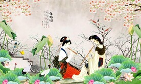 仕女图装饰画