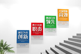 公司楼梯文化墙