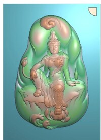 随行山水大势至观音