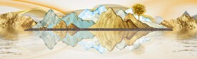 卧室金山麋鹿发财树装饰画