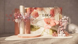 粉色小众婚礼su模型