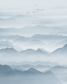 新中式意境水墨玄关画