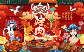 烧烤烤肉海报图片