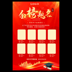 金榜题名海报