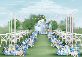 蓝色户外仪式区