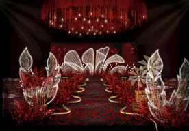 红金色婚礼仪式区