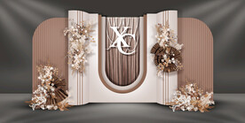 咖色婚礼迎宾区