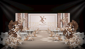 咖色婚礼仪式区