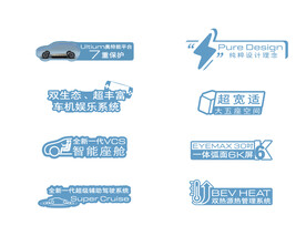 新能源引擎盖贴 车身贴 手举牌