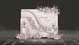 香槟色婚礼迎宾区