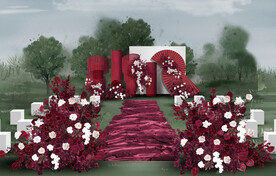 红色户外仪式区