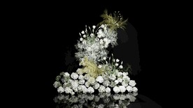 白绿花艺su模型