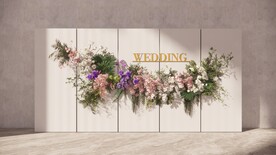 花墙婚礼迎宾区su模型
