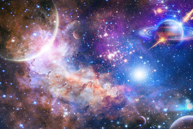 星空大图星球天顶壁画