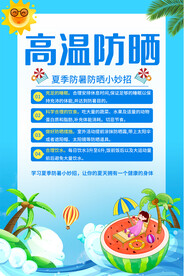 高温防晒海报